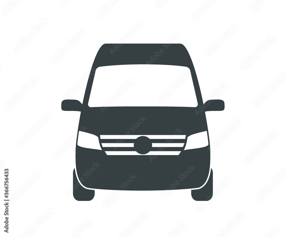 Obraz premium Van icon. Courier bus vector design. Van bus icon. 