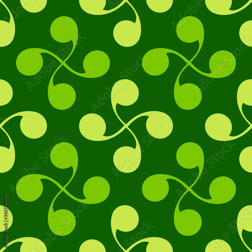 Seamless vector pattern with Basque cross Lauburu
