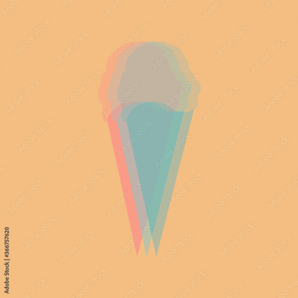 ice cream cone, minimalist illustration ice cream cone, minimalist illustration
