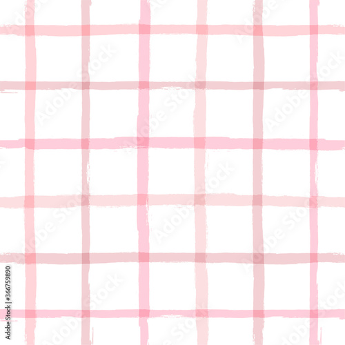 Gingham seamless pattern. watercolor strokes texture for textile: shirts, plaid, tablecloths, clothes, blankets, paper, makeup. vector checkered summer print