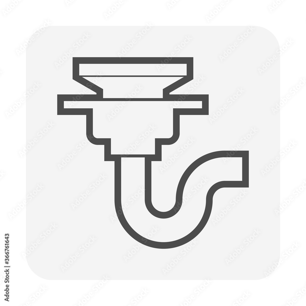Floor and roof drainage equipment vector icon design. Floor and roof drainage equipment vector icon design.