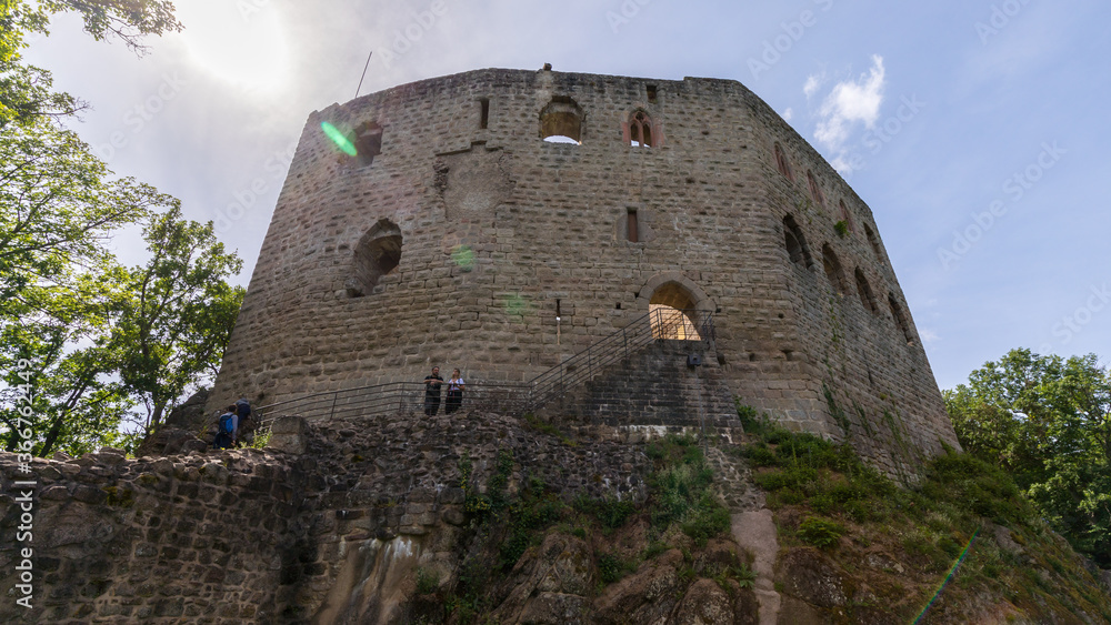 ruins of the old castle in France