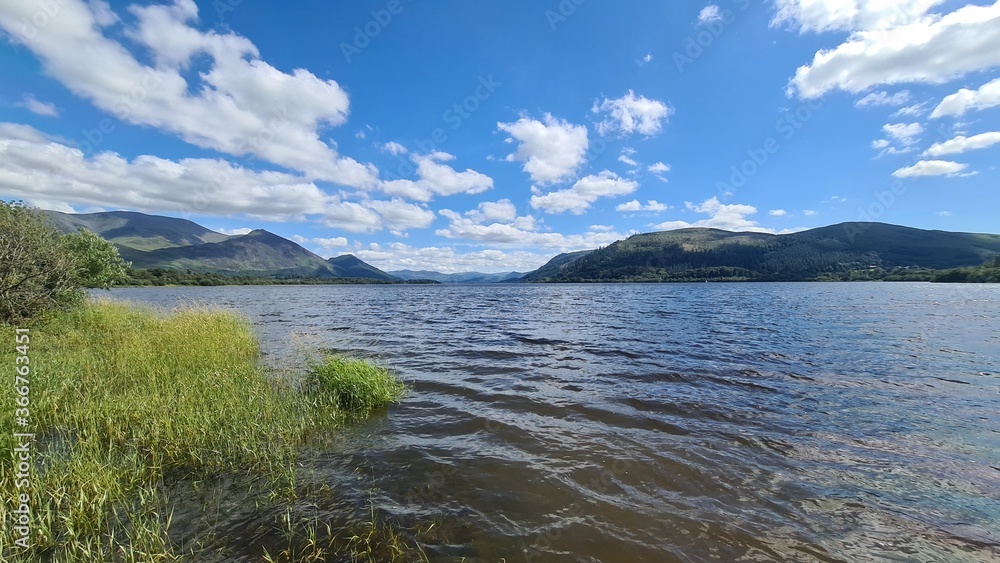 lake and mountains