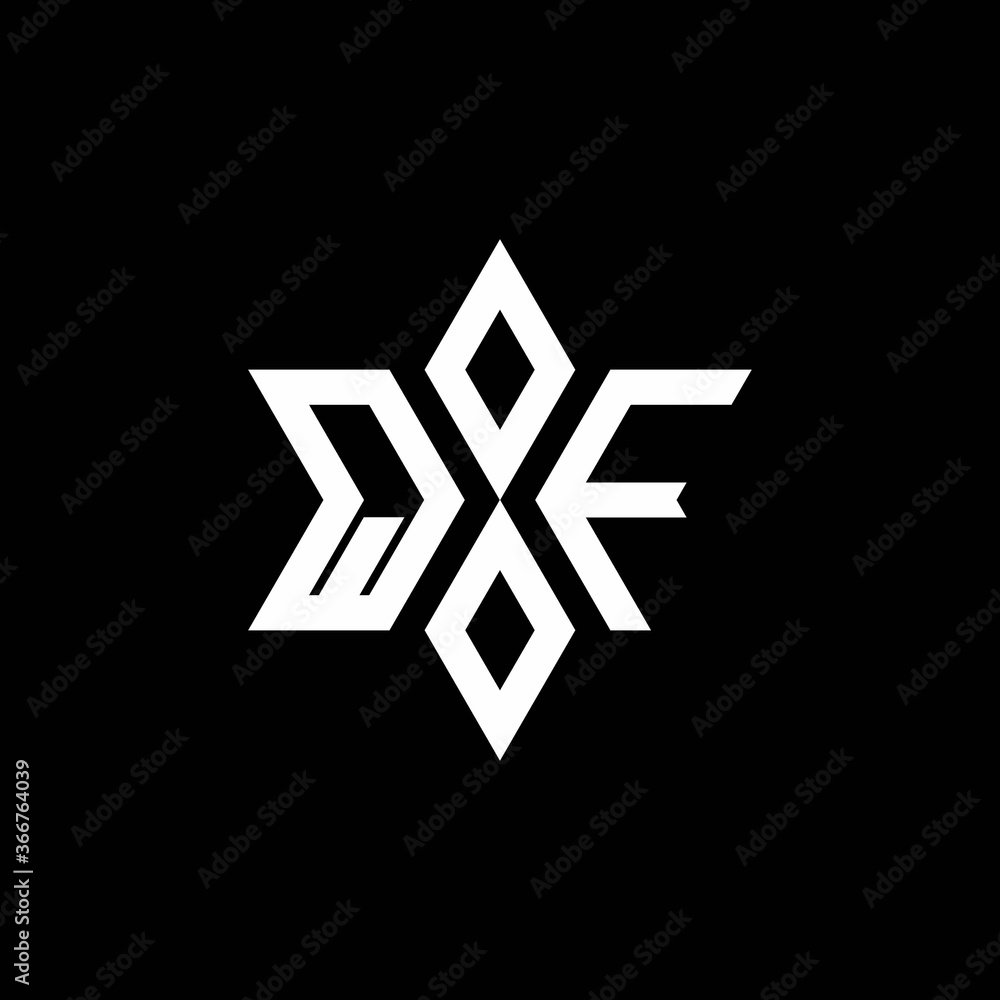 QF monogram logo with star shape and luxury style QF monogram logo with star shape and luxury style