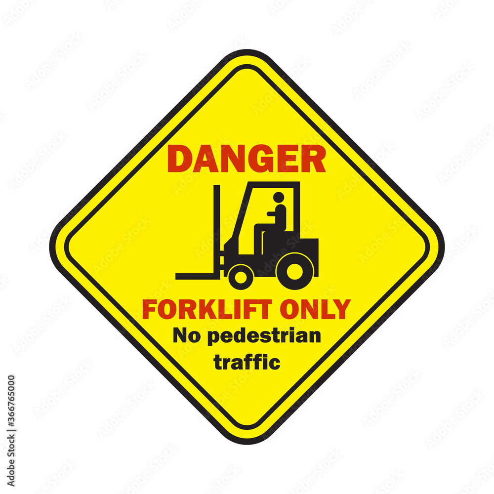 caution warning to handle your forklift vehicle in your industry, sign symbol. vector illustration caution warning to handle your forklift vehicle in your industry, sign symbol. vector illustration