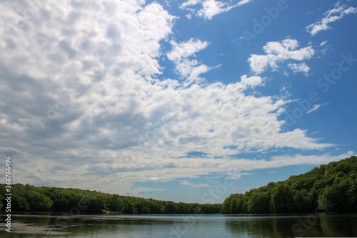 Landscape Shot of Winding Hills Park, Diamond Lake in Montgomery NY photo