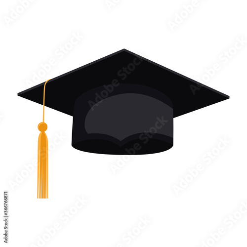 graduation hat for graduated event isolated on white background. vector illustration