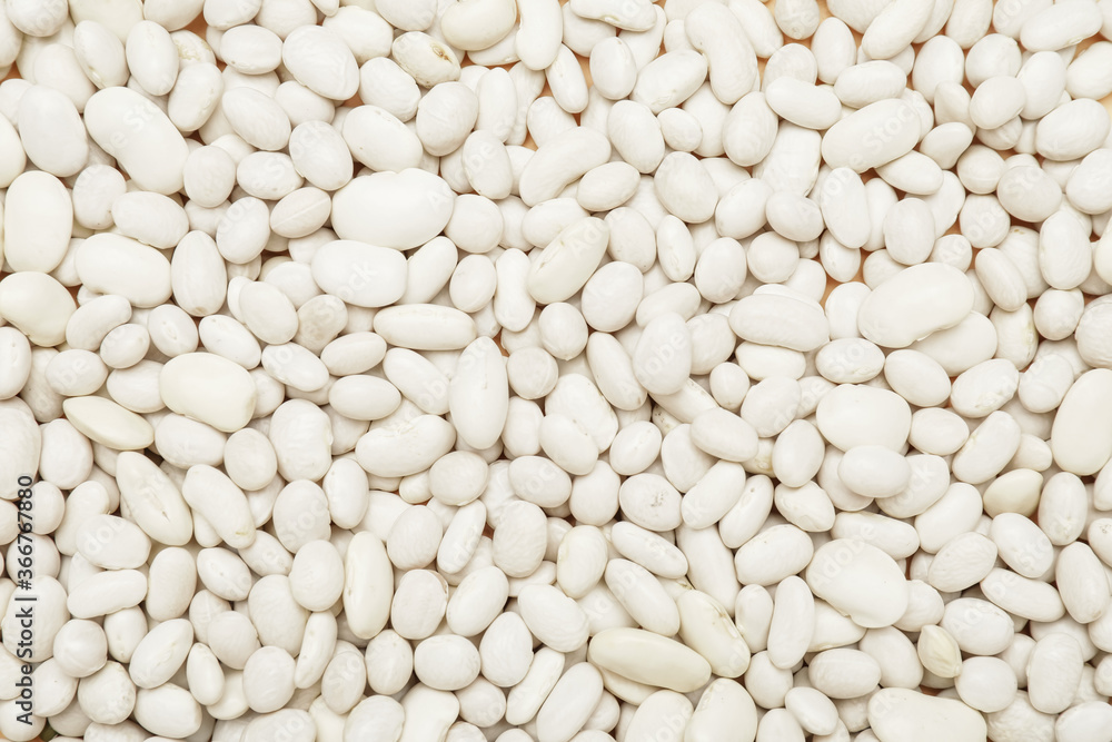 Heap of raw beans as background