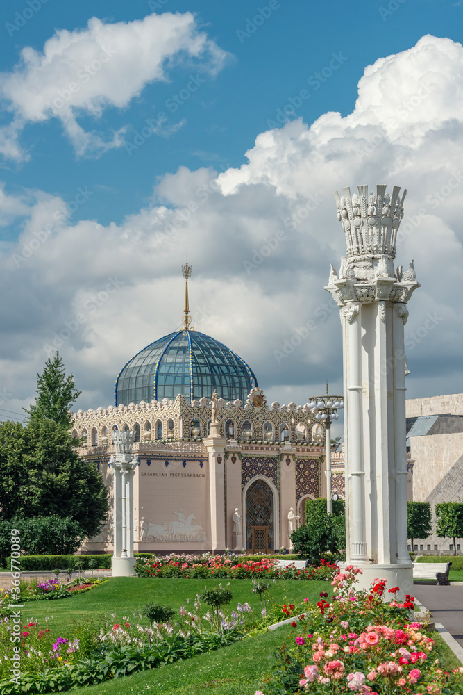 Historical pavilion in VDNH Park
