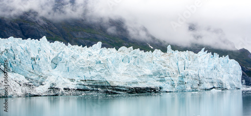 A calving glacier in Glacier Bay National Park and Preserve. It is a vast area of southeast Alaska’s Inside Passage