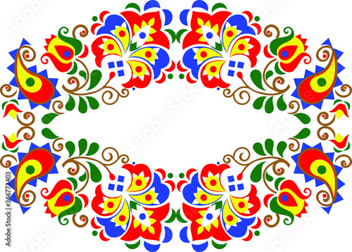  beautiful folk art  floral decoration beautiful flower illustration 