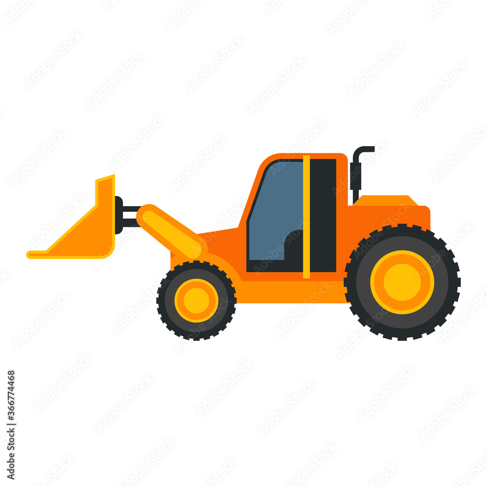 heavy equipment logo isolated on white background. vector illustration