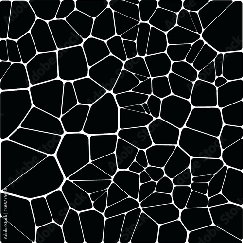 abstract black and white geometric pattern with dotts and small elements. © linza