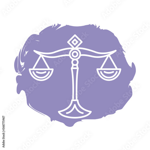 libra zodiac sign block style icon