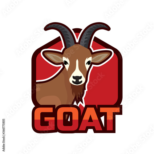 goat logo isolated on white background. vector illustration