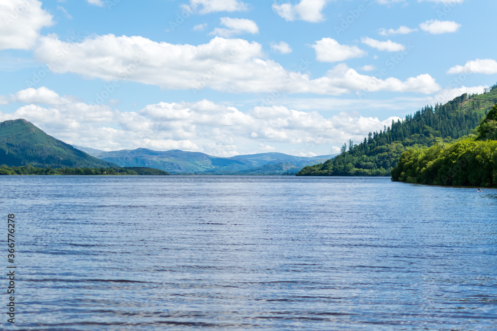 lake and mountains