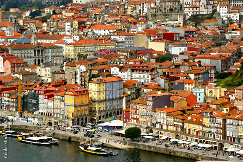 Panoramic view of Oporto in Portugal © Vector