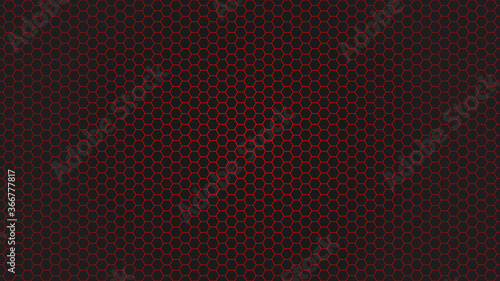 Red hexagon carbon fiber texture wallpaper, Abstract vector backgrounds.