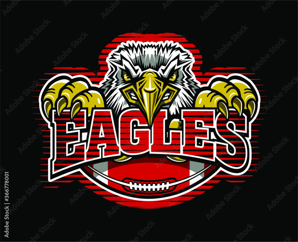 Eagles football mascot team design for school, college or league