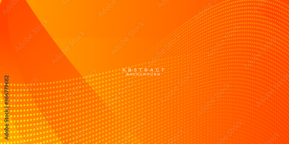 Abstract orange yellow vector background with curve wave stripes