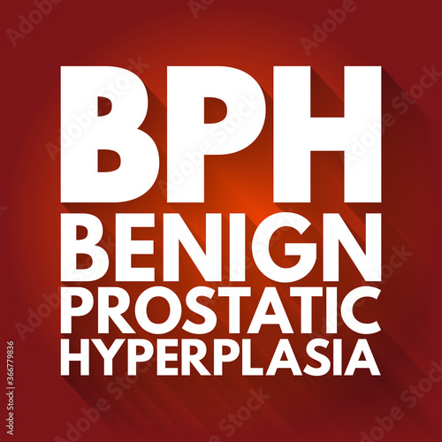BPH - Benign Prostatic Hyperplasia acronym, medical concept background