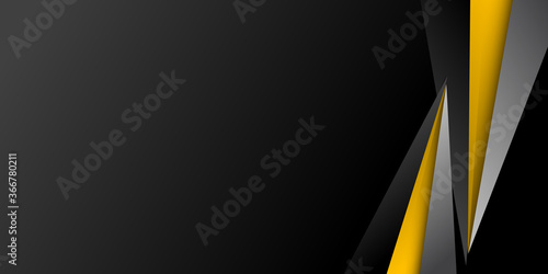 Template corporate concept yellow black grey and white contrast background for presentation design