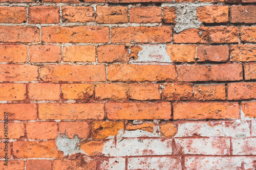 brick red wall texture. background of a old brick house. © STOCKIMAGE