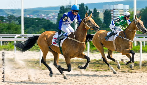 Horse race for the traditional prize Big Summer in Pyatigorsk,the largest in Russia. © Mikhail