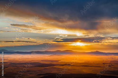 Photos A fall season sunrise over the palouse wheat country in southeastern Washington