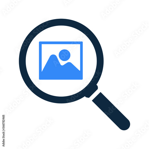 Finding photo icon / vector graphics