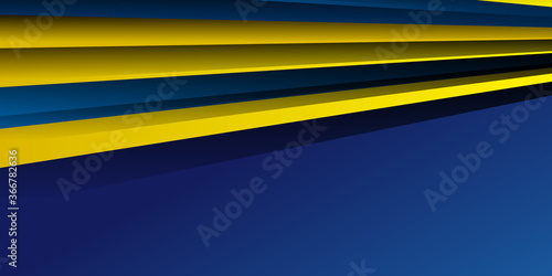 Blue yellow 3D abstract background suit for presentation design