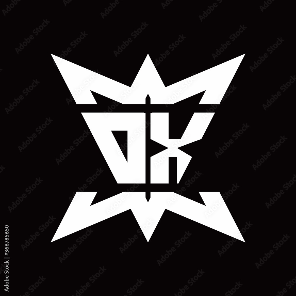 DX Logo monogram with crown up down side design template DX Logo monogram with crown up down side design template