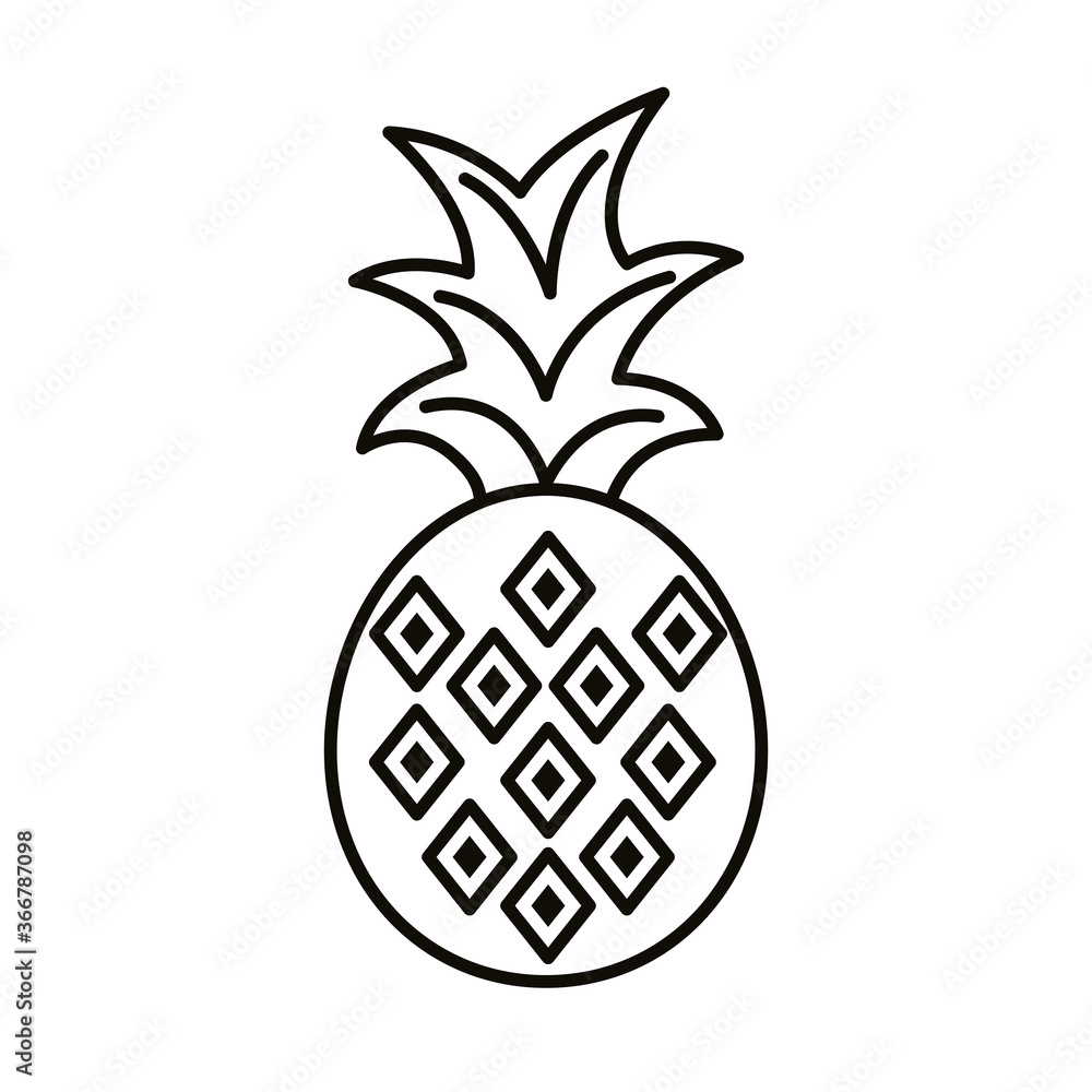 fresh pineapple line style icon fresh pineapple line style icon