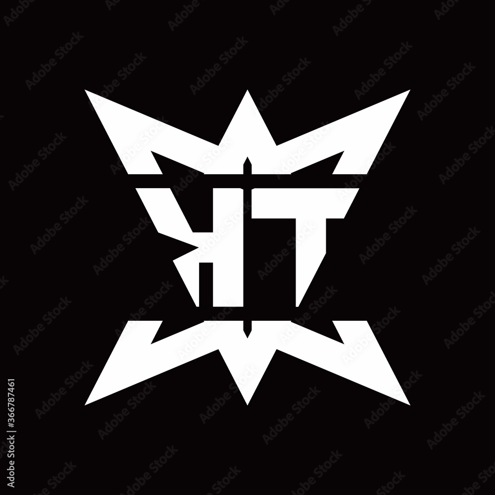 KT Logo monogram with crown up down side design template KT Logo monogram with crown up down side design template
