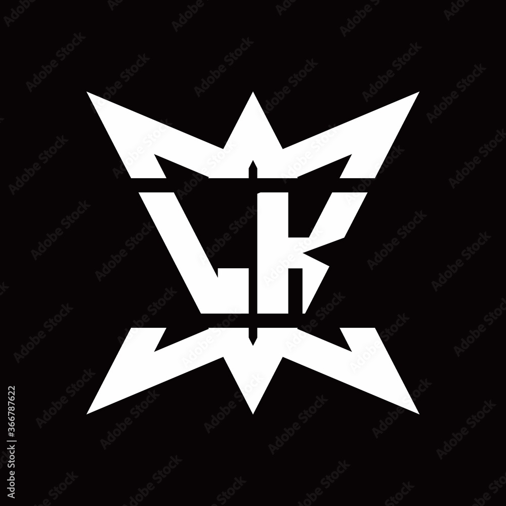 LK Logo monogram with crown up down side design template LK Logo monogram with crown up down side design template
