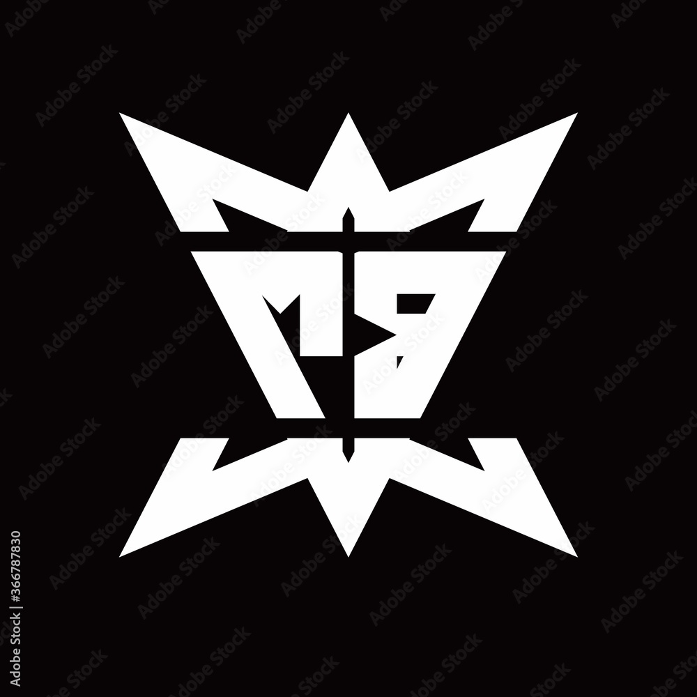 MB Logo monogram with crown up down side design template MB Logo monogram with crown up down side design template