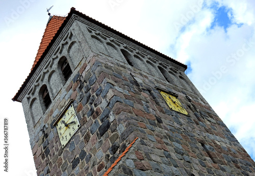 built in 1924, the Catholic Church of the Assumption of the Blessed Virgin Mary in Kalinowo in Warmia and Masuria in Poland photo