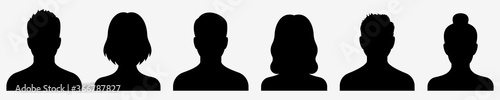 Avatar icon. Profile icons set. Male and female avatars. Vector illustration photo