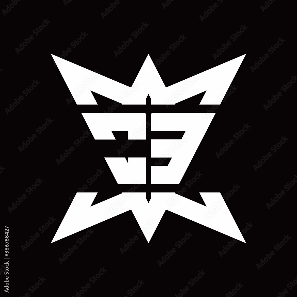 OE Logo monogram with crown up down side design template OE Logo monogram with crown up down side design template