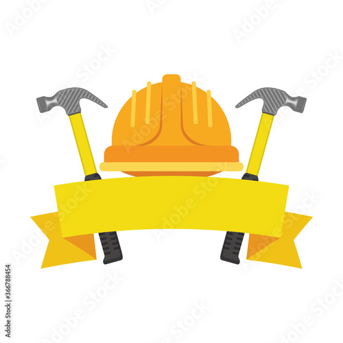 construction helmet accessory with hammers