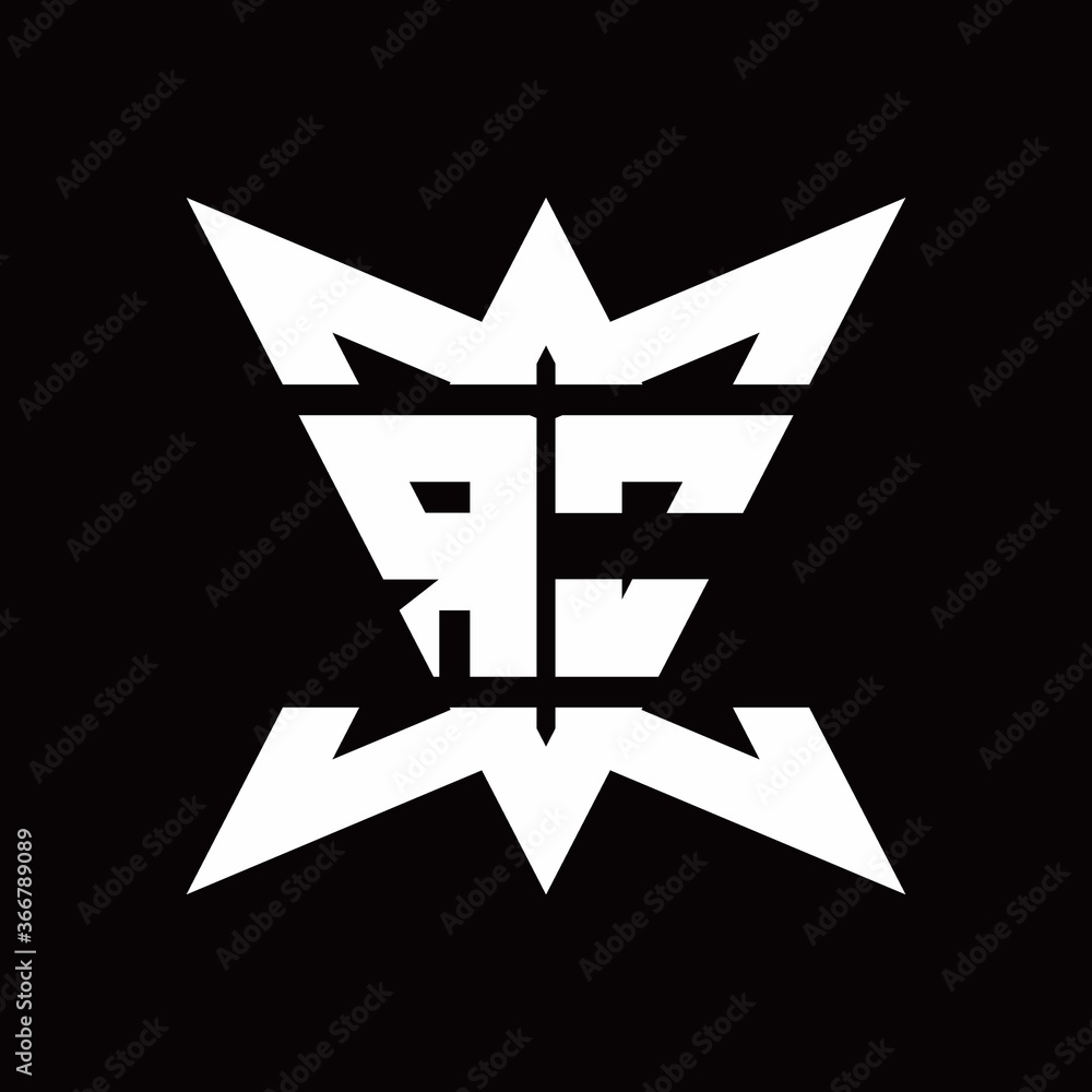 RO Logo monogram with crown up down side design template RO Logo monogram with crown up down side design template