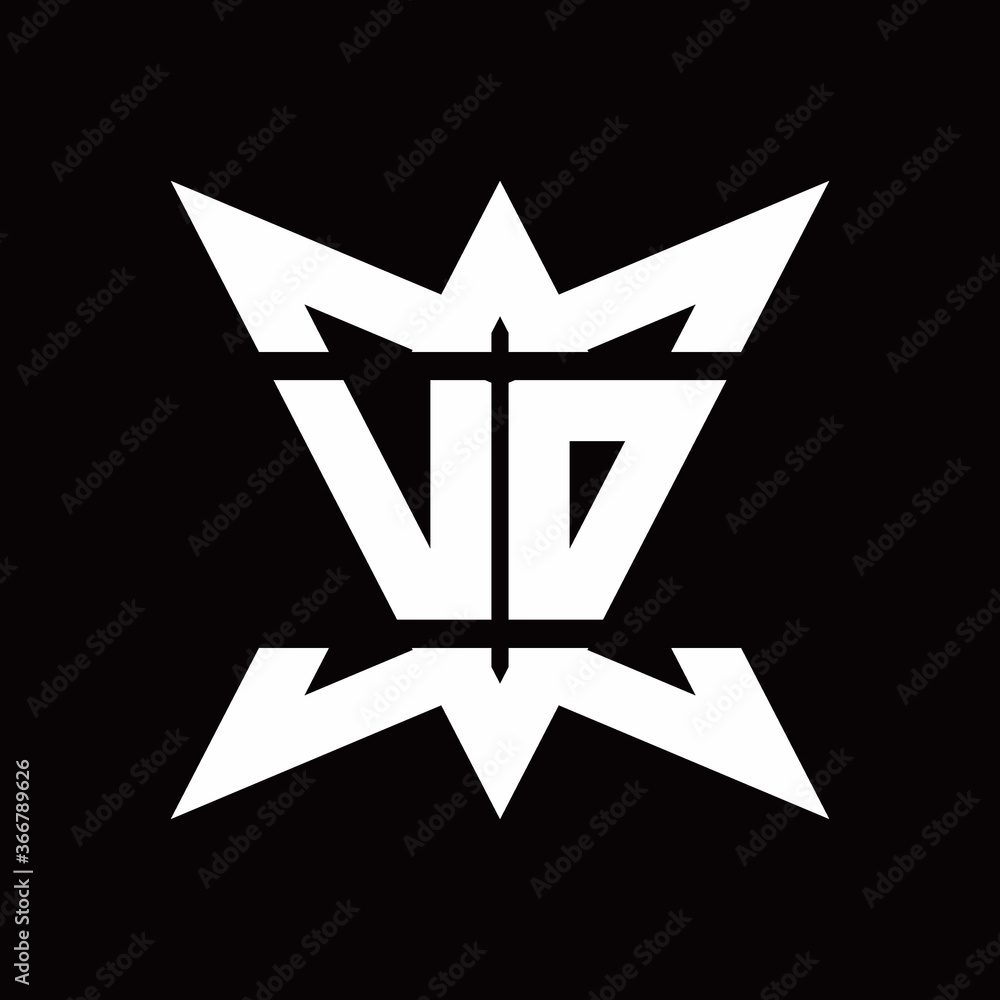 VD Logo monogram with crown up down side design template VD Logo monogram with crown up down side design template