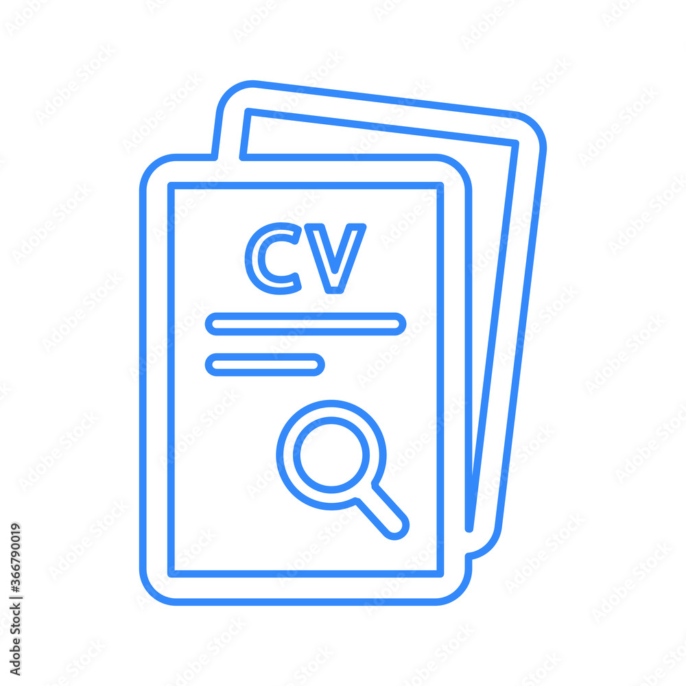 Job search, cv line icon / outline vector Job search, cv line icon / outline vector