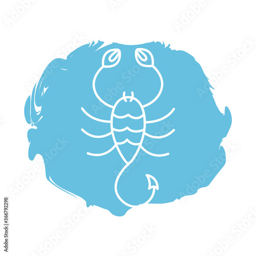 scorpio zodiac sign block style icon