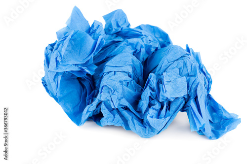 Blue crepe paper