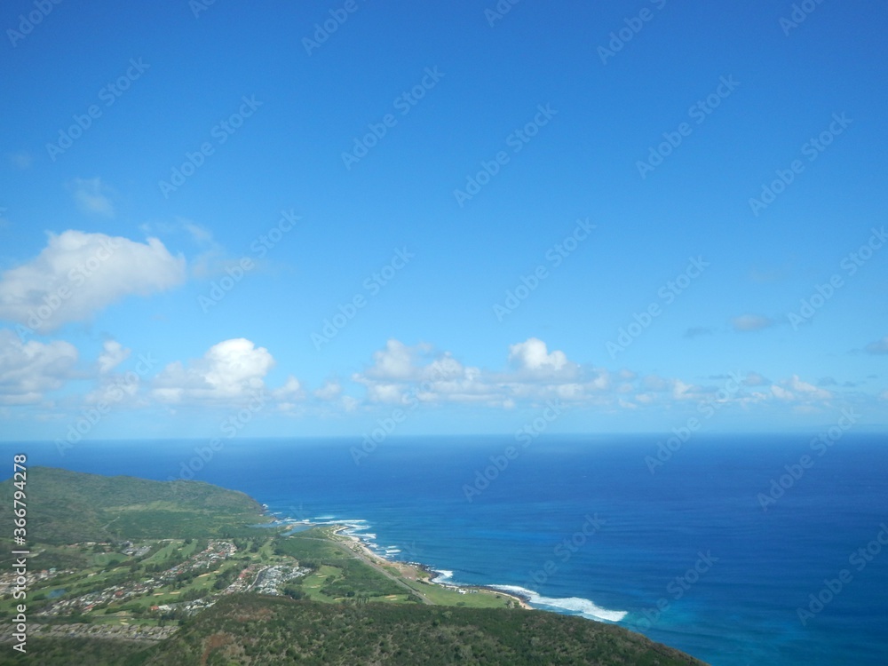 View from outdoor hiking on Koko Head creator, Hawaii View from outdoor hiking on Koko Head creator, Hawaii