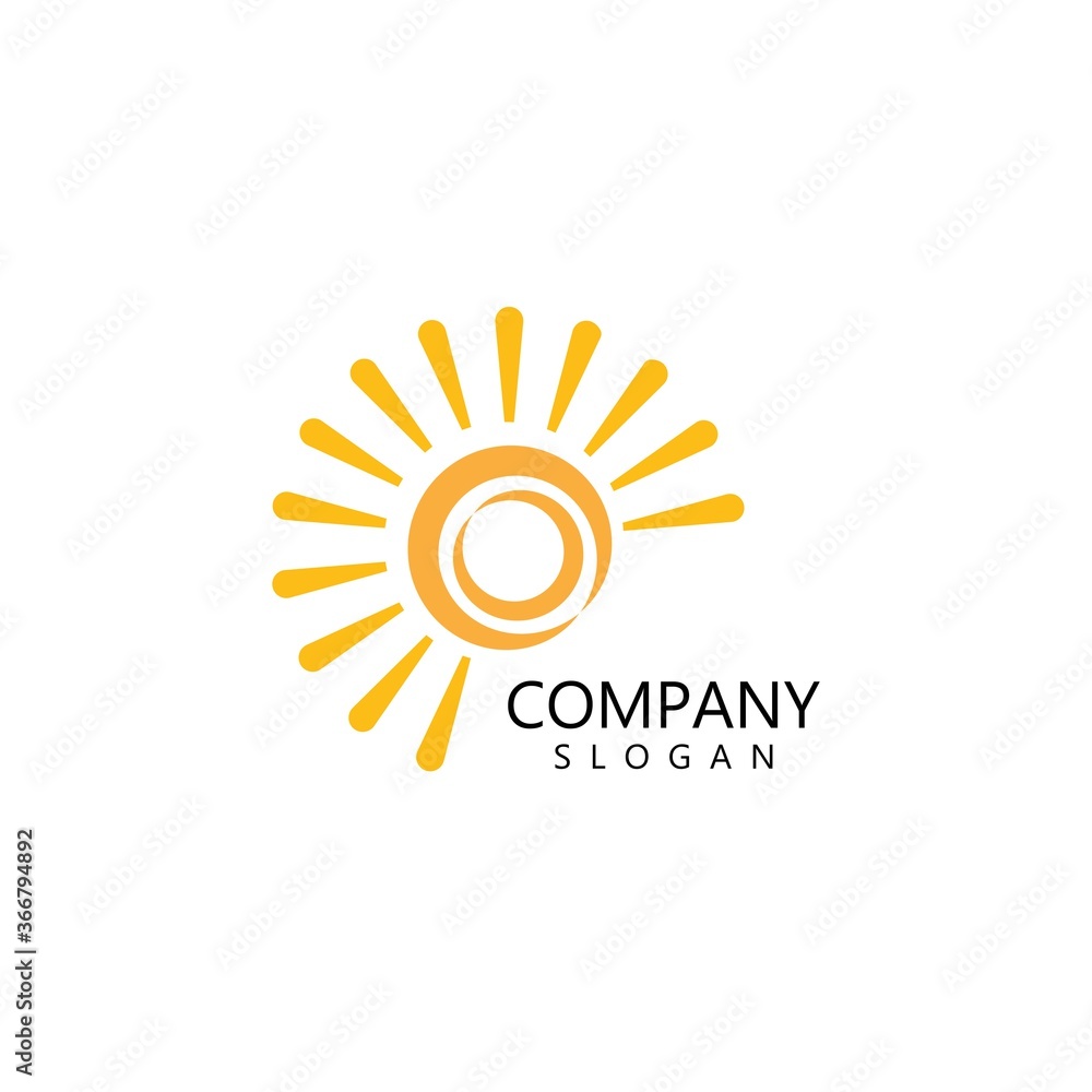 Fototapeta premium sun ilustration logo