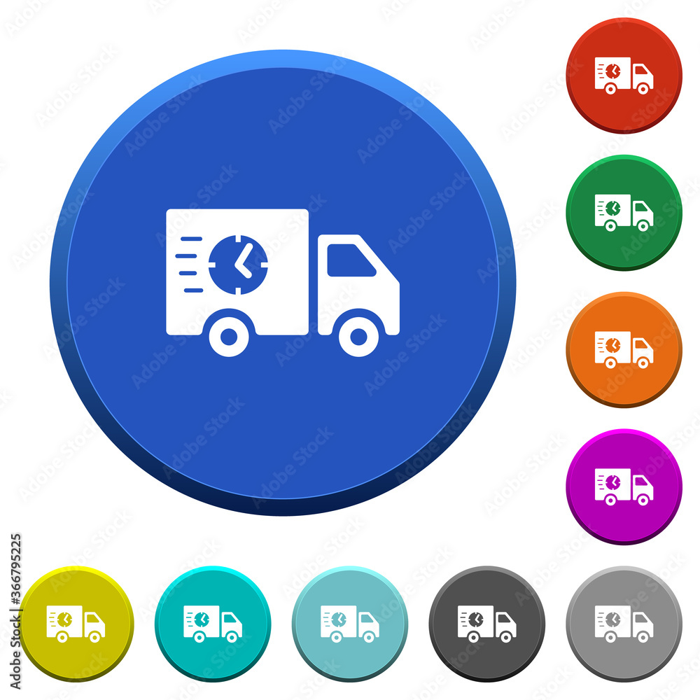 Fast delivery truck beveled buttons