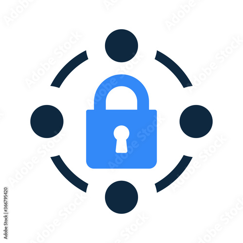 Security lock icon / vector graphics