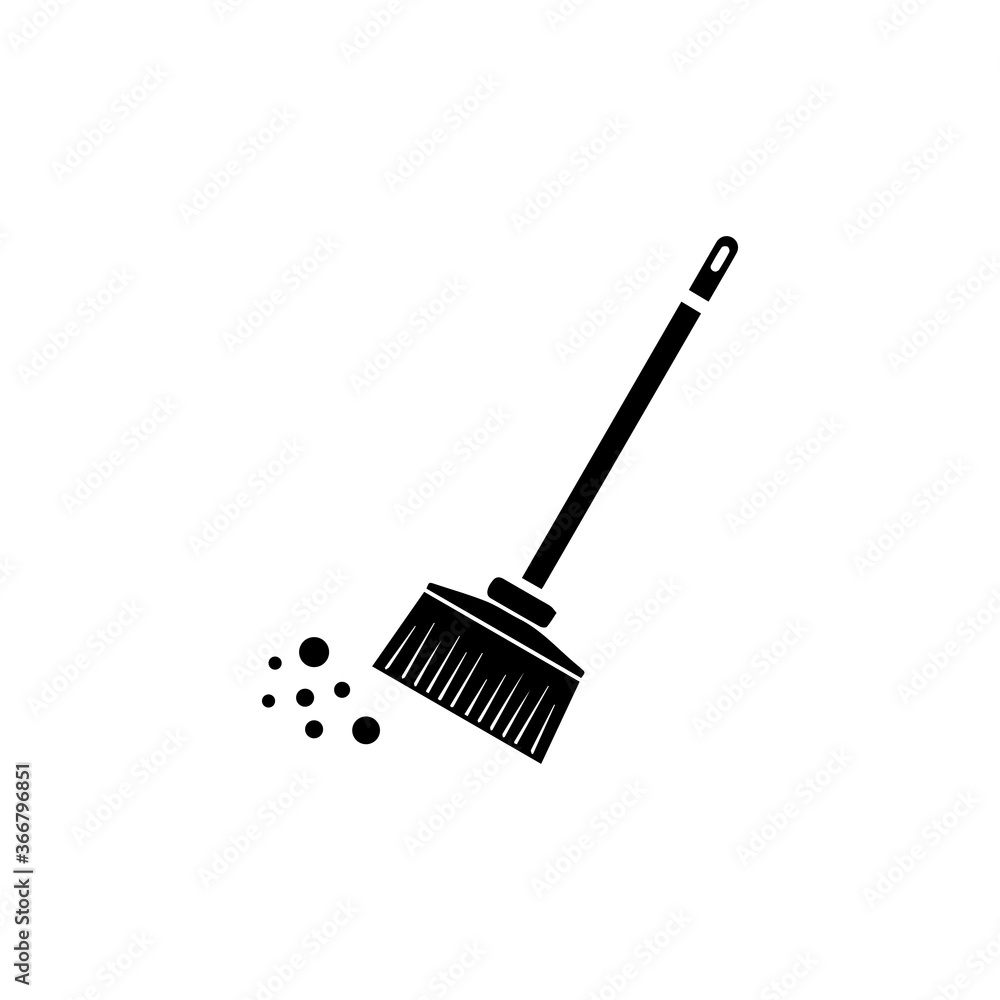 Broom cleaning icon vector design Broom cleaning icon vector design